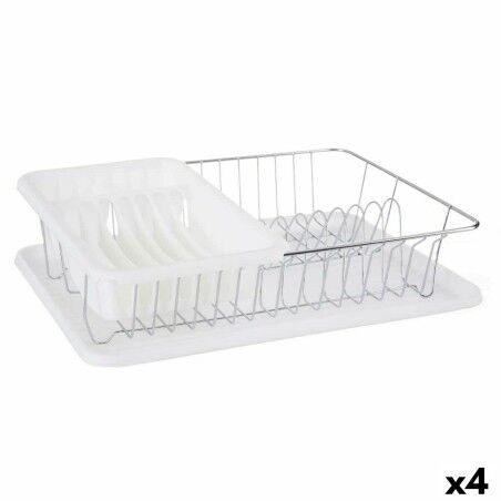 Abtropfsieb für die Spüle Kinvara Weiß 43,5 x 11 x 33,5 cm (4 Stück...