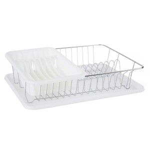 Abtropfsieb für die Spüle Kinvara Weiß 43,5 x 11 x 33,5 cm (4 Stück...