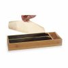 Paper dispenser Kinvara Black Natural Bamboo Stainless steel 40 x 7...