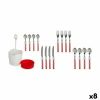 Besteck-Set Kinvara Rot Edelstahl Kunststoff (8 Stück) |  Messer un...