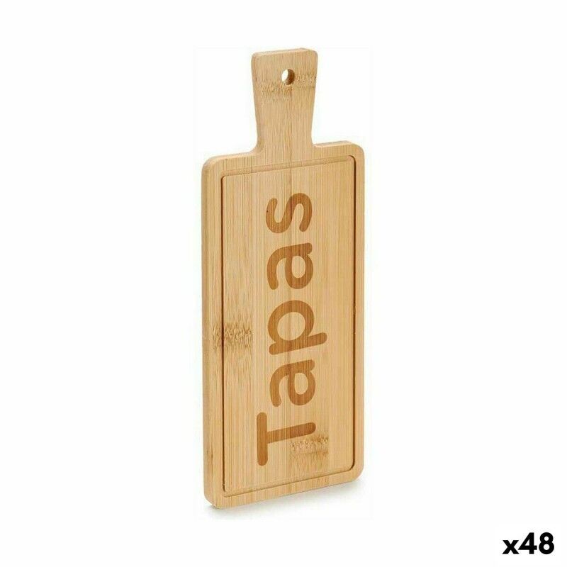 Tablett für Snacks Kinvara Schwarz Holz 9 x 1 x 23 cm 23 x 1 x 9 cm...