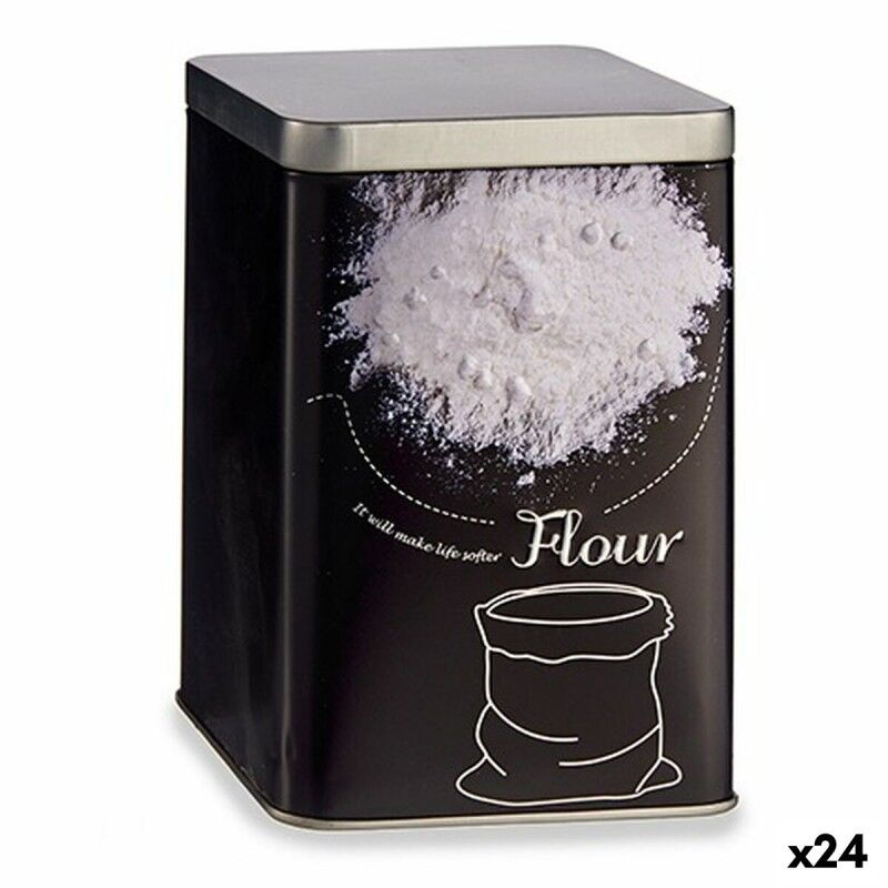 Gefäß Kinvara Schwarz 1 L Mehl (24 Stück) |  Brotdosen, Lebensmitte...