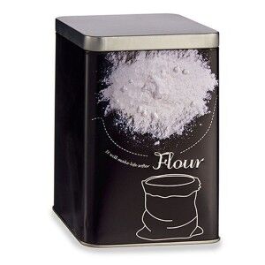 Tin Kinvara Black 1 L Flour (24 Units) |  Lunch boxes, food contain...