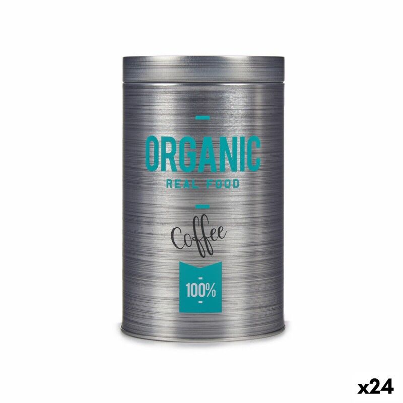 Tin Kinvara Organic Grey Tin 10,4 x 18,2 x 10,4 cm Coffee (24 Units...