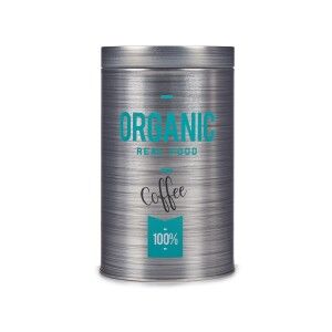 Metalldose Kinvara Organic Grau Weißblech 10,4 x 18,2 x 10,4 cm Kaf...