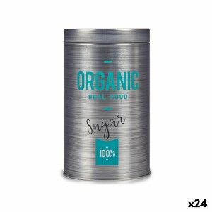 Sugar Bowl Kinvara Organic Grey Tin 10,4 x 18,2 x 10,4 cm Sugar (24...