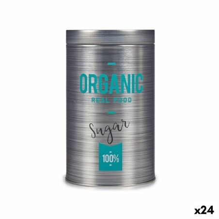 Sugar Bowl Kinvara Organic Grey Tin 10,4 x 18,2 x 10,4 cm Sugar (24...