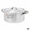 Topf mit Deckel Kinvara Silberfarben 25 x 11,5 x 18 cm 18 x 11,5 x ...