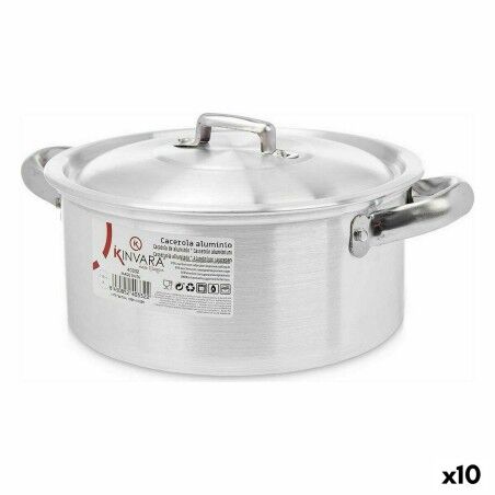 Casserole with lid Kinvara Silver 25 x 11,5 x 18 cm 18 x 11,5 x 25 ...
