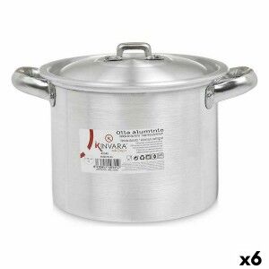 Kochtopf mit Deckel Kinvara Silberfarben Aluminium 23,5 x 15 x 18 c...