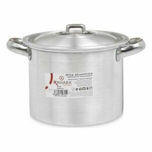 Kochtopf mit Deckel Kinvara Silberfarben Aluminium 23,5 x 15 x 18 c...