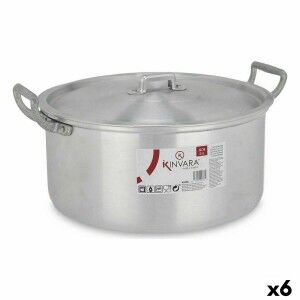 Casserole with lid Kinvara Silver 6,5 L 35 x 16 x 28 cm (6 Units) |...