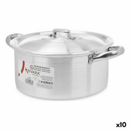 Casserole with lid Kinvara Silver 4 L 31 x 13 x 24 cm 24 x 13 x 31 ...