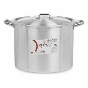 Kochtopf mit Deckel Kinvara Silberfarben Aluminium 46 x 30 x 37 cm ...
