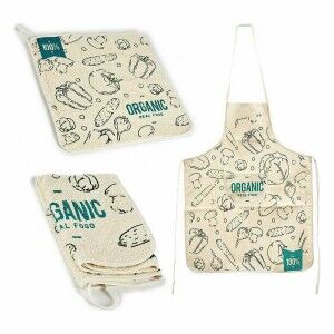 Kitchen Set Kinvara Organic Blue White Polyester 2 Pieces |  Kitche...