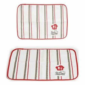Dessous de plat Kinvara 9999 Bon Appetit Blanc Rouge 33 x 0,3 x 48 ...