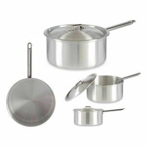 Saucepan with Lid Kinvara Silver Aluminium Ø 24 cm 5 L 43 x 15,5 x ...