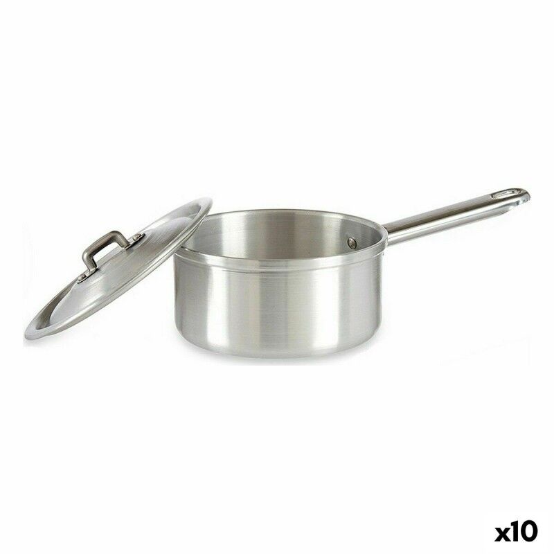 Saucepan with Lid Kinvara Silver Aluminium Ø 14 cm 1 L 28 x 9 x 16 ...