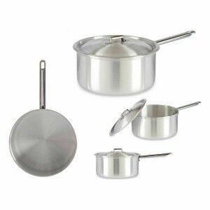 Saucepan with Lid Kinvara 100022 100022 Silver Aluminium 4 L 24,5 x...