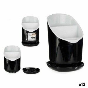 Cutlery Drainer Kinvara White Black Plastic 12 x 19 x 12,5 cm Dinne...