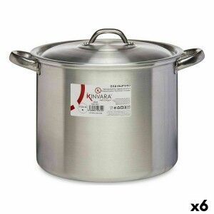 Kochtopf mit Deckel Kinvara Silberfarben Aluminium 33 x 21,5 x 26 c...