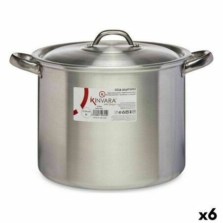 Marmite avec couvercle Kinvara Argenté Aluminium 33 x 21,5 x 26 cm ...