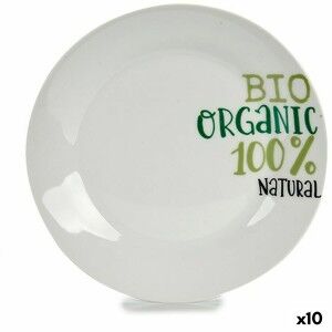 Assiette à dessert Organic Porcelaine 19 x 2 x 19 cm (10 Unités) | ...