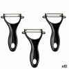 Fruit and Vegetable Peeler Kinvara Black Stainless steel polypropyl...