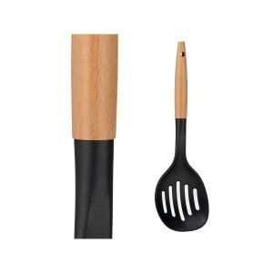 Schaumlöffel Kinvara Schwarz natürlich Holz Kunststoff 11 x 35 x 4 ...