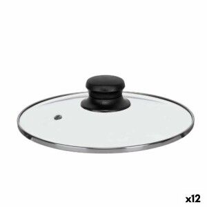 Pan lid Kinvara Transparent Silver Metal Glass Stainless steel Crys...