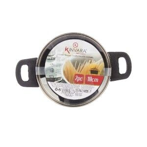 Casserole avec Couvercle en Verre Kinvara Transparent Argenté 1,8 L...