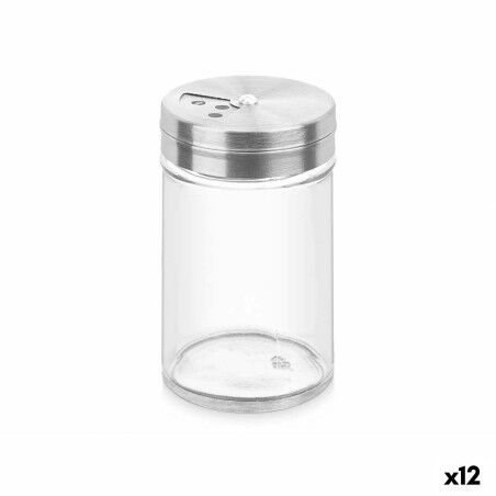 Gewürzspender Vivalto 5 x 8,5 x 5 cm Durchsichtig Silberfarben (12 ...