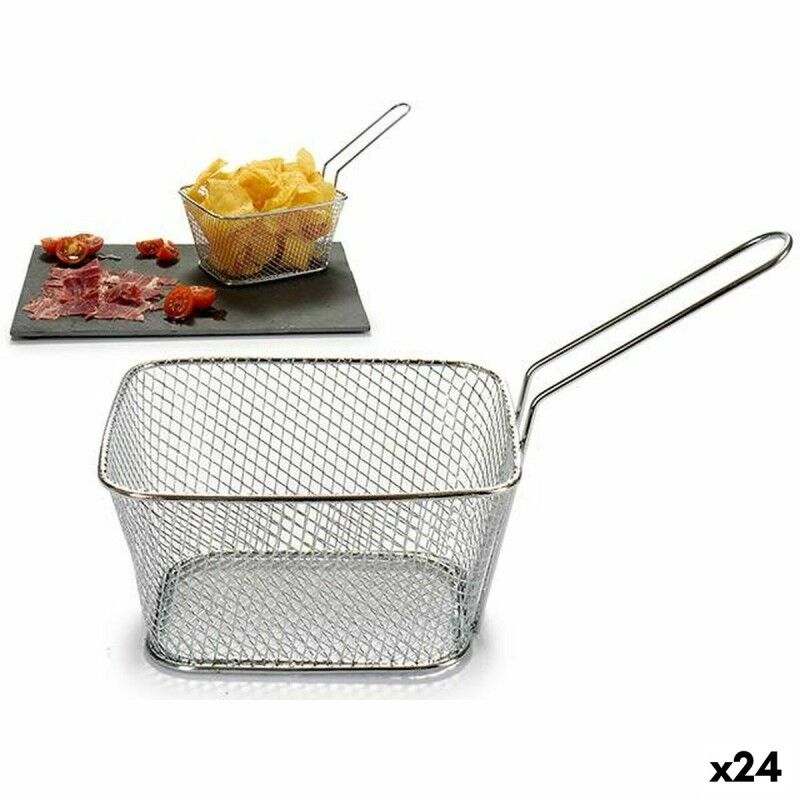 Körbchen für Finger-Food Kinvara 50687 Silberfarben Eisen 24 x 13 x...