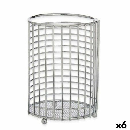 Pot for Kitchen Utensils Kinvara Metal 12 x 16 x 12 cm (6 Units) | ...
