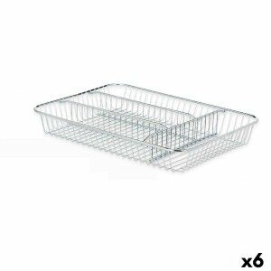Besteckkasten Kinvara Silberfarben Silber Metall 26 x 4,5 x 35,5 cm...