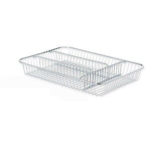 Cutlery Organiser Kinvara Silver Metal 26 x 4,5 x 35,5 cm 26 x 5,5 ...