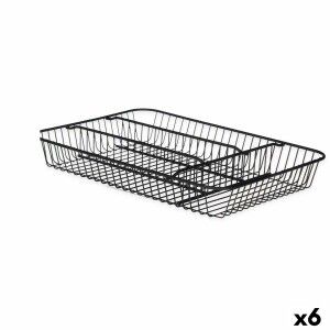 Besteckkasten Kinvara Schwarz Metall 26 x 4,7 x 35,5 cm 26 x 5,5 x ...