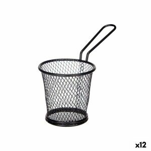 Panier de présentation apéritif Kinvara Noir Métal 15 x 11,5 x 8 cm...