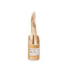 Set of Kitchen Utensils Kinvara Bamboo 8 x 32 x 8 cm (12 Units) |  ...