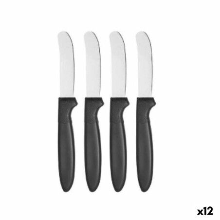 Messerset Kinvara Schwarz Silberfarben Edelstahl Kunststoff 17 cm 1...