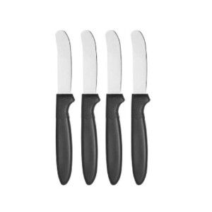 Messerset Kinvara Schwarz Silberfarben Edelstahl Kunststoff 17 cm 1...