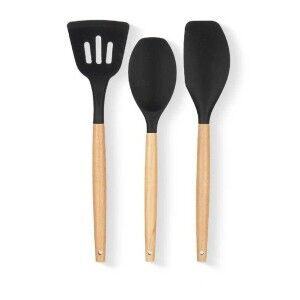 Küchenutensilien Set Kinvara Holz Silikon 20 x 32 x 4 cm 20 x 37 x ...