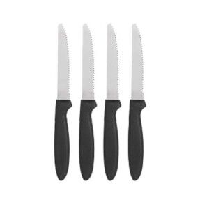 Messerset Kinvara Schwarz Silberfarben Edelstahl Kunststoff 19,5 cm...