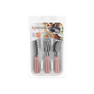 Ensemble de Couverts Kinvara Rose Argenté Acier inoxydable Plastiqu...