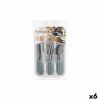 Besteck-Set Kinvara Grau Silberfarben Edelstahl Kunststoff 22,5 x 3...