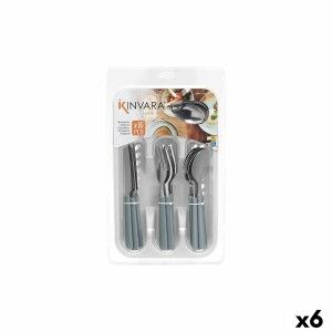 Besteck-Set Kinvara Grau Silberfarben Edelstahl Kunststoff 22,5 x 3...
