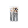 Besteck-Set Kinvara Grau Silberfarben Edelstahl Kunststoff 22,5 x 3...