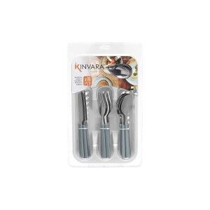 Besteck-Set Kinvara Grau Silberfarben Edelstahl Kunststoff 22,5 x 3...