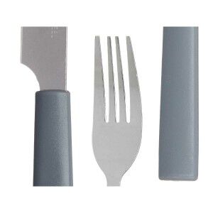 Besteck-Set Kinvara Grau Silberfarben Edelstahl Kunststoff 22,5 x 3...