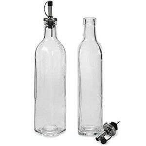 Oil and Vinegar Set Vivalto Transparent Glass Silicone Stainless steel Crystal 500 ml 2 x 50 ml 5,7 x 29,5 x 5,7 cm 12 x 31 x 6 